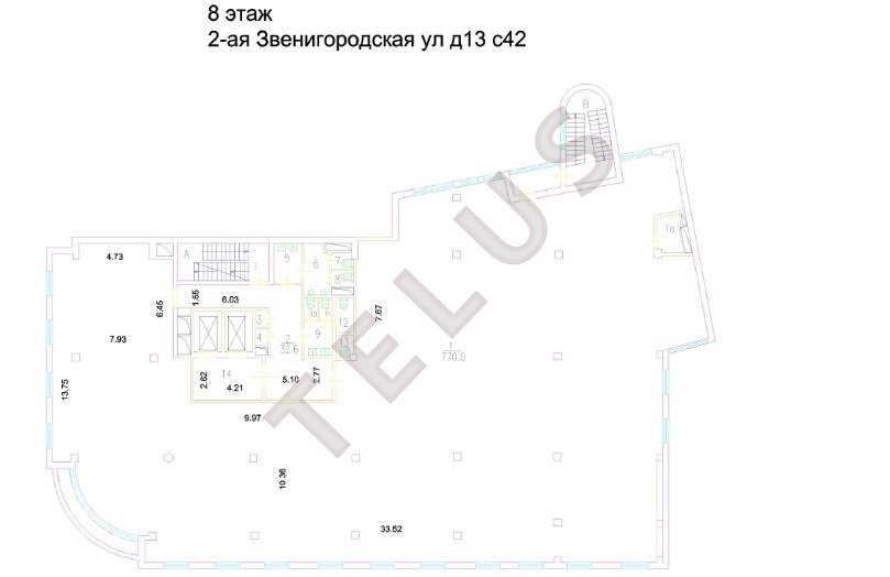 Продается торговое помещение 7618 м², Москва, ул. Звенигородская 2-я, 13 с.42, ID объекта 6598 - [17]