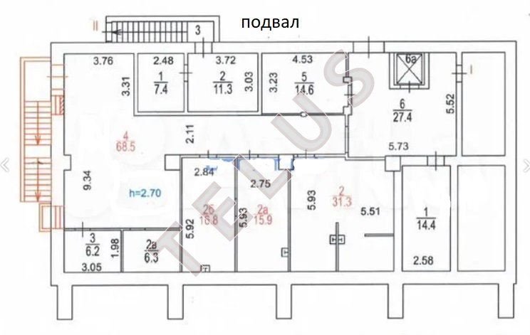 Продается торговое помещение 475 м², Москва, ул. Сущевский вал , 53, ID объекта 7863 - 6