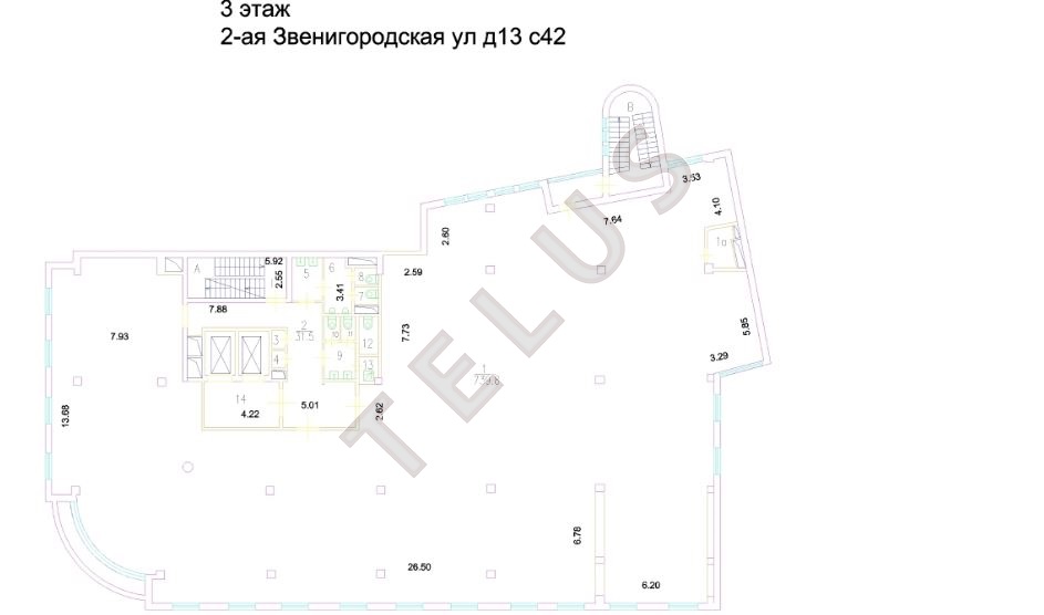 Продается торговое помещение 7618 м², Москва, ул. Звенигородская 2-я, 13 с.42, ID объекта 6598 - [12]