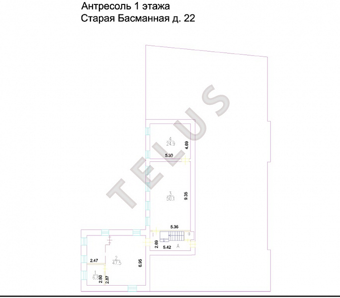 Продается торговое помещение 1082.70 м², Москва, ул. Старая Басманная, 22, ID объекта 7800 - 14