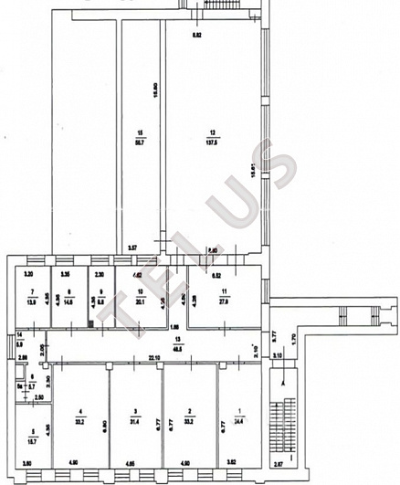   пер. Леонтьевский, 5 с 1.Офисные помещения, ID объекта 4493 - 11