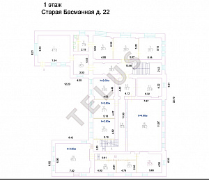 ул Старая Басманная. 1 082.70 кв.м. Продажа , ID объекта 7800 - 6