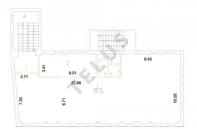 Продается торговое помещение 1216.90 м², Москва, ул. Гиляровского, 10с1, ID объекта 7799 - 11