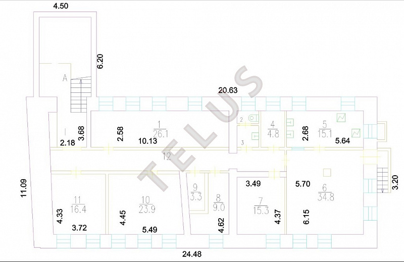 Продается торговое помещение 1216.90 м², Москва, ул. Гиляровского, 10с1, ID объекта 7799 - 13