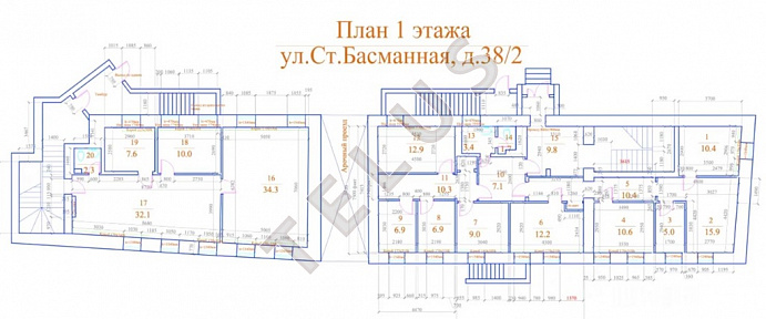   ул. Старая Басманная ул., 38/2С1, 38/2с1.Офисные помещения, ID объекта 8476 - 6