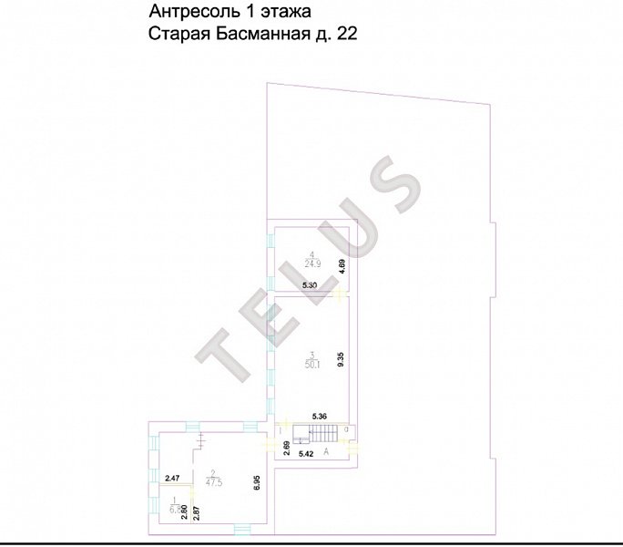 Продается торговое помещение 1082.70 м², Москва, ул. Старая Басманная, 22, ID объекта 7800 - 7