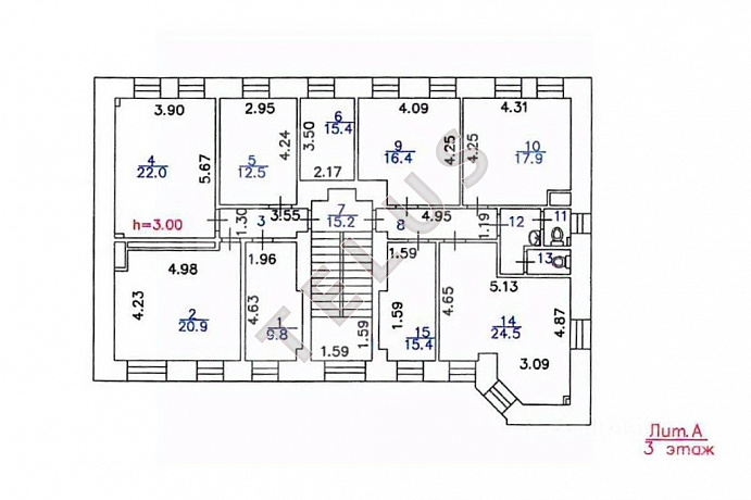 Здание в центре, ID объекта 8035 - 10