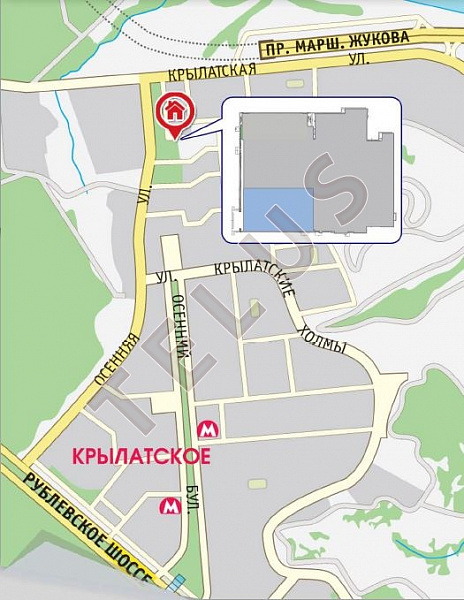 Продается торговое помещение 650.80 м², Москва, ул. Крылатская, 33 к 3, ID объекта 7790 - 7