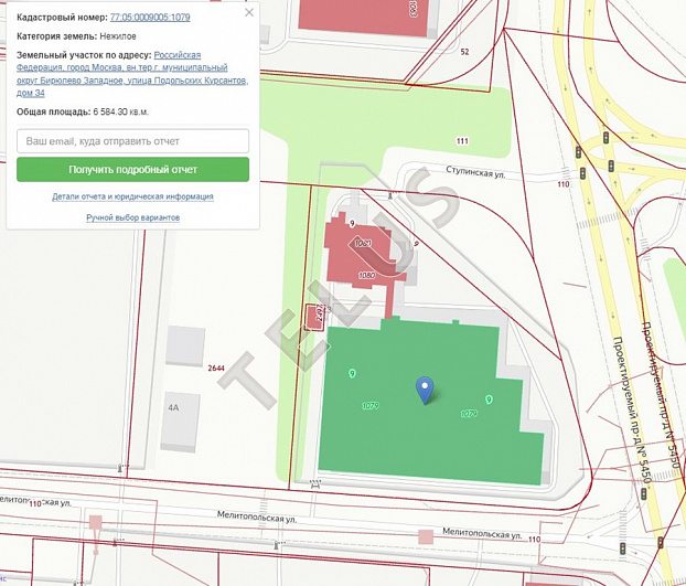   ул. Подольских Курсантов, 34.Здание, ID объекта 5492 - 13