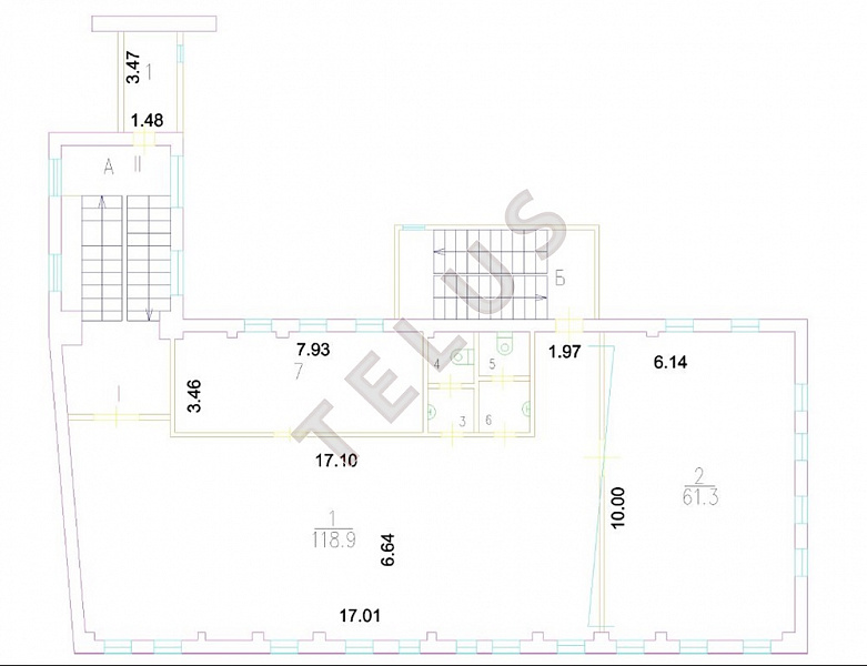 Продается торговое помещение 1216.90 м², Москва, ул. Гиляровского, 10с1, ID объекта 7799 - 10