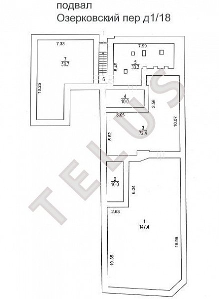   пер. Озерковский, 1/18.Здание, ID объекта 4666 - 12