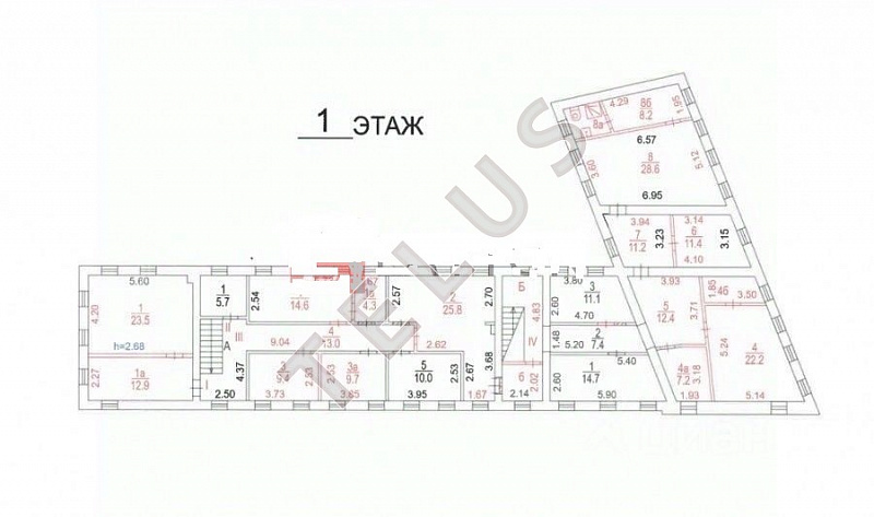 Продается торговое помещение 610.10 м², Москва, ул. Старая Басманная, 23/9С2, ID объекта 7819 - 12