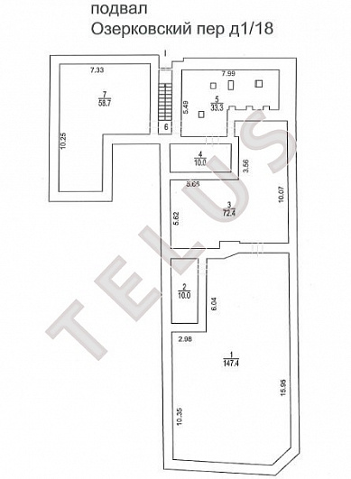   пер. Озерковский, 1/18.Здание, ID объекта 4666 - 12