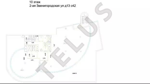 Продается торговое помещение 7618 м², Москва, ул. Звенигородская 2-я, 13 с.42, ID объекта 6598 - [19]