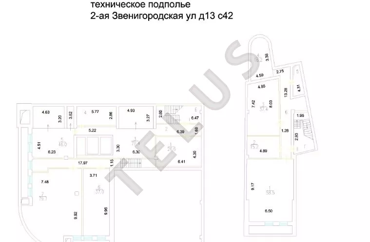 Продается торговое помещение 7618 м², Москва, ул. Звенигородская 2-я, 13 с.42, ID объекта 6598 - [22]